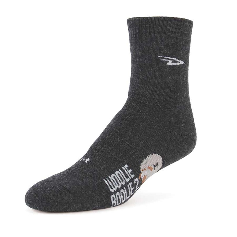 DeFeet Woolie Boolie 4 D-Logo Socks 9.5-11.5 Charcoal