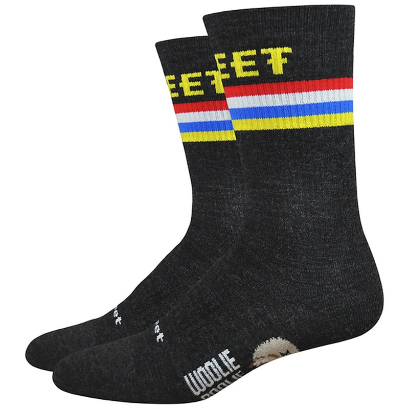 DeFeet Woolie Boolie 6 D-Podium Socks 9.5-11.5 Charcoal