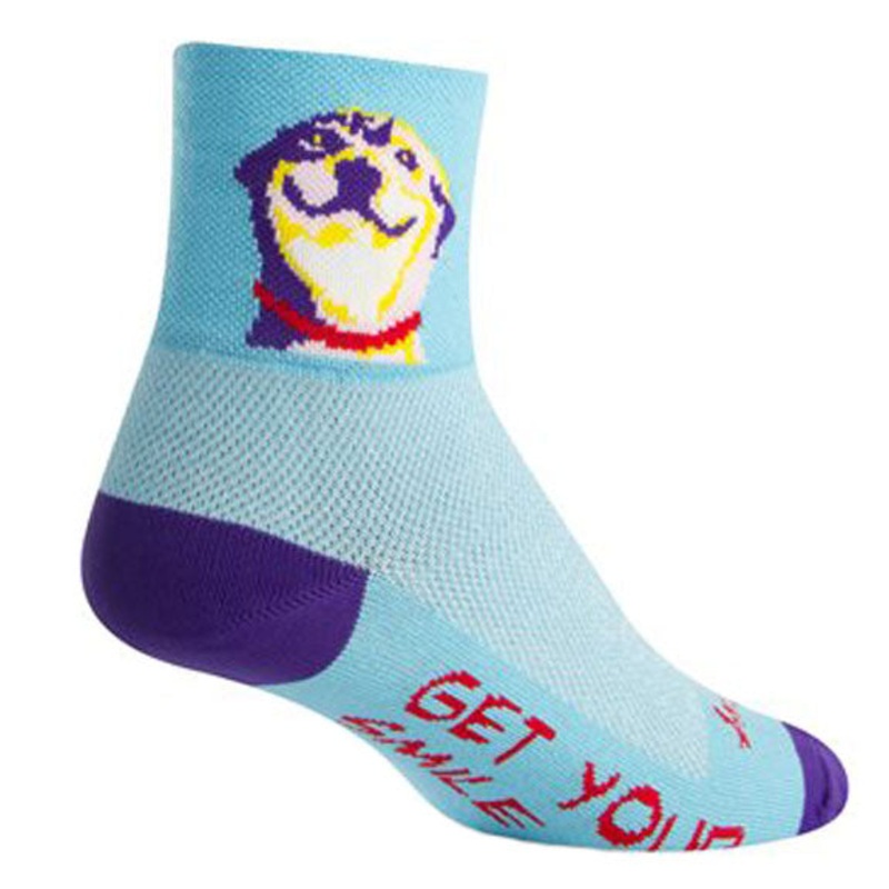 SockGuy Classic Grin Socks – 3 Blue Small/Medium
