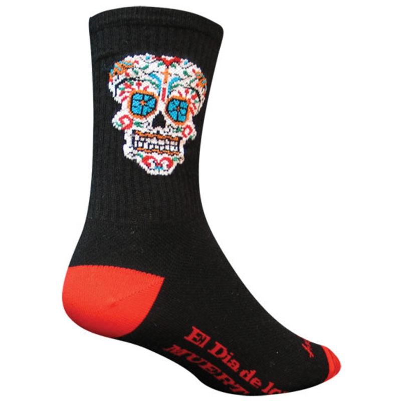 SockGuy Crew El Dia Socks – 6 Black Small/Medium