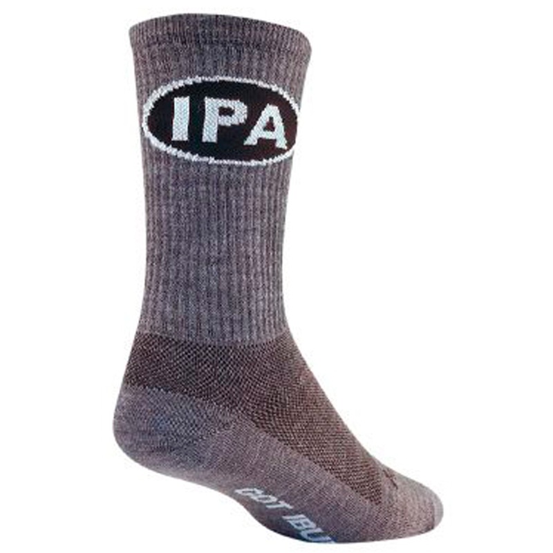 SockGuy Wool IPA Socks – 6 Gray Large/X-Large