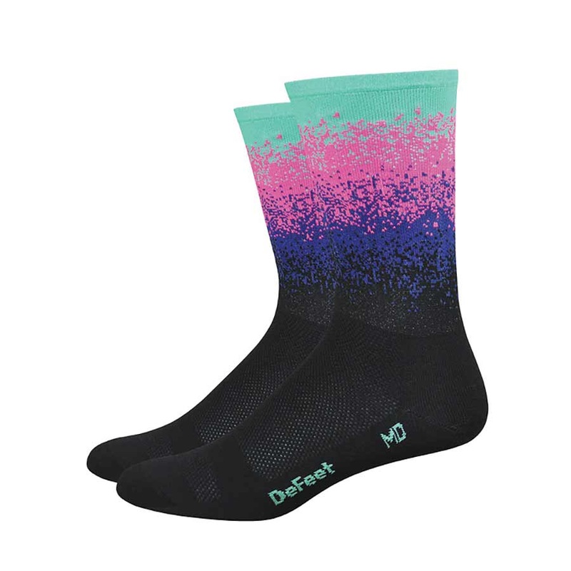 DeFeet Aireator 6 Socks Black/Celeste XL