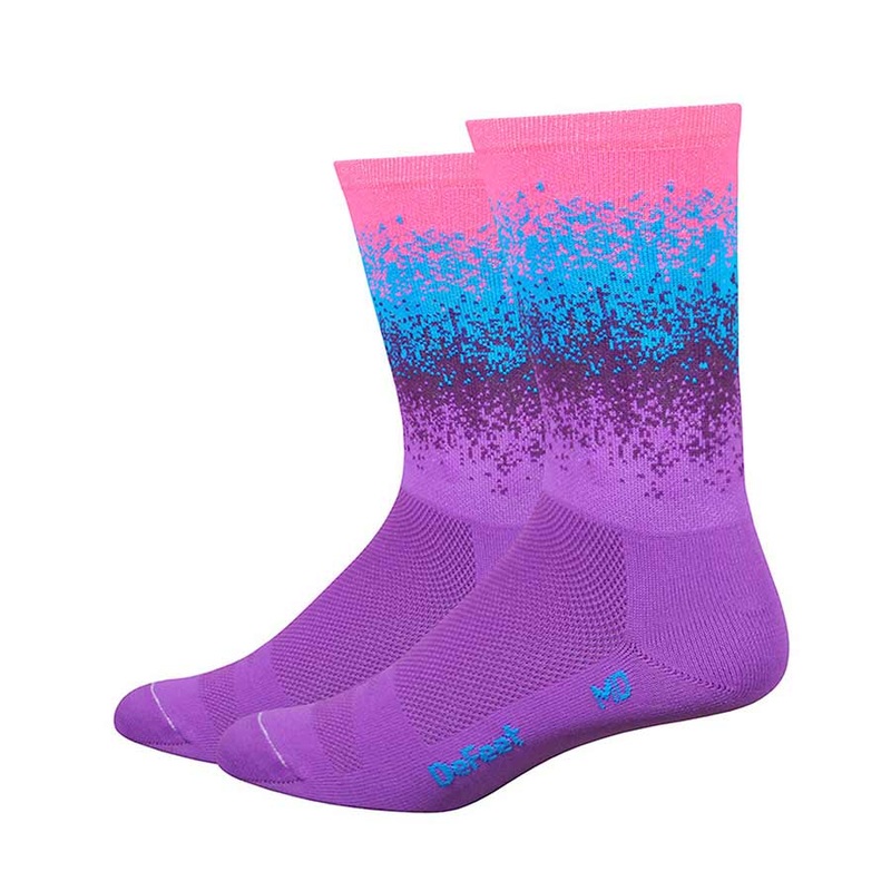 DeFeet Aireator 6 Socks Pink/Blue/Purple XL Pair