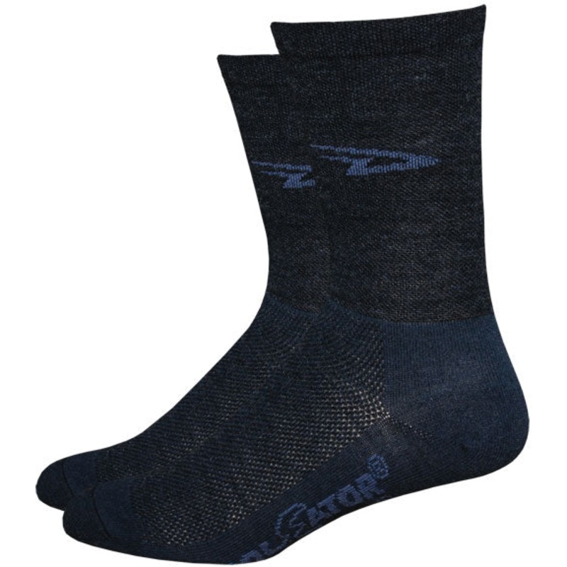 DeFeet Wooleator 5 D-Logo Socks 9.5-11.5 Charcoal