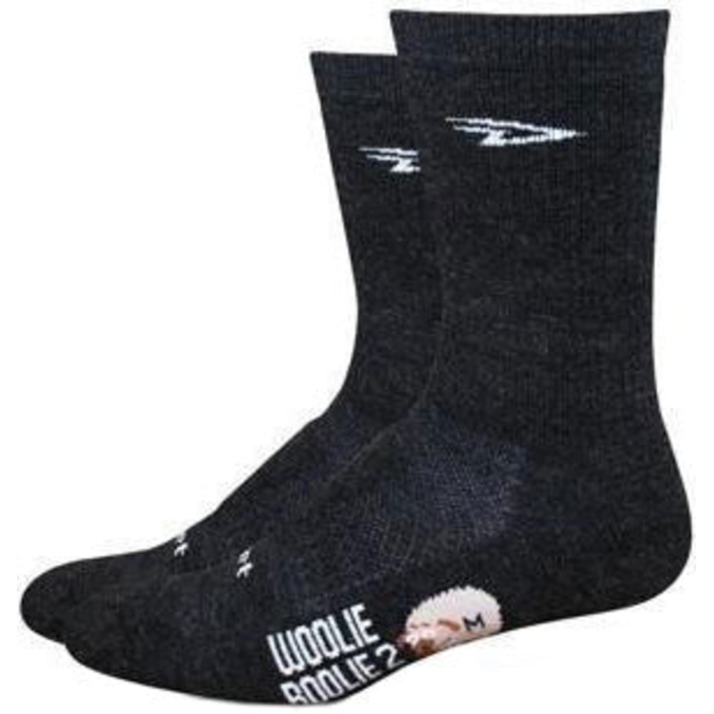 DeFeet Woolie Boolie 6 D-Logo Socks 7-9 Charcoal