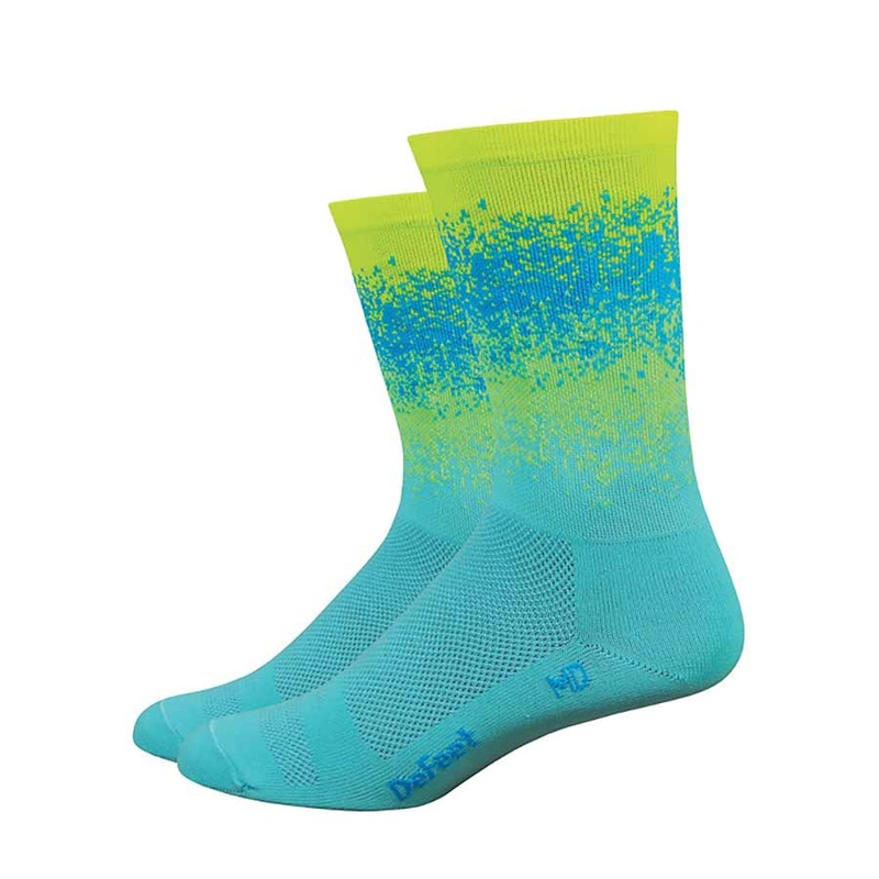 Sock DeFeet Aireator 6 Ombre X-Large Blue/Yellow