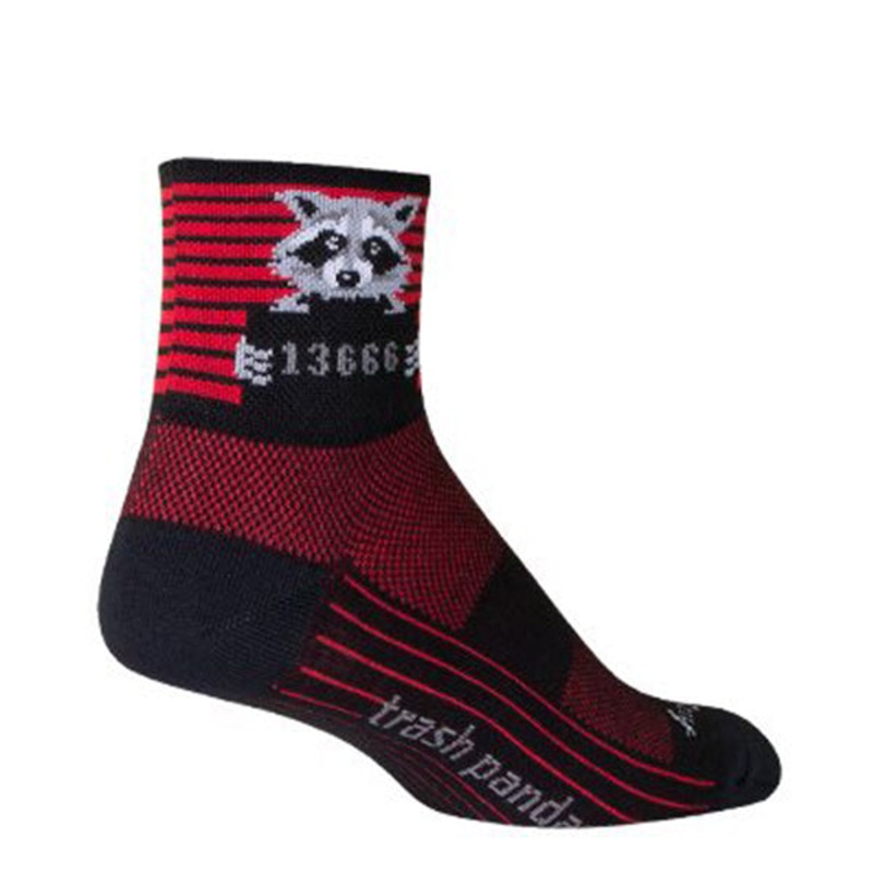 SockGuy Classic Busted Socks – 3 Black/Red Stripe Large/X-Large