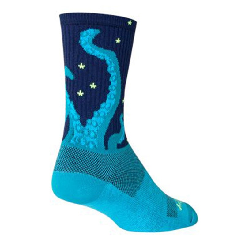 SockGuy Crew Kraken Socks – 6 Blue Small/Medium
