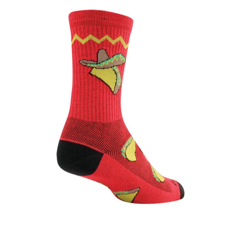 SockGuy Crew Taco Socks – 6 Red Large/X-Large
