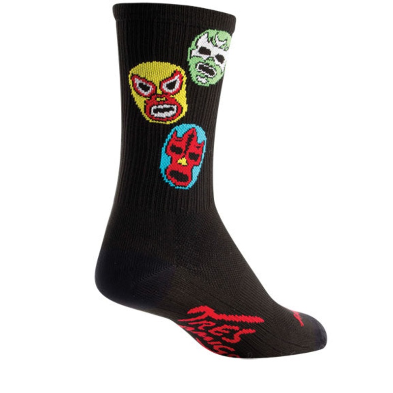 SockGuy SGX Three Amigos Socks – 6 Black Small/Medium