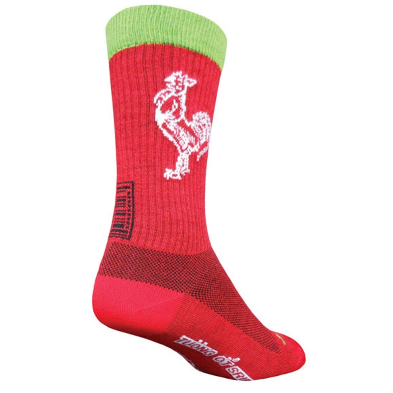 SockGuy Sriracha Wool Socks – 8 Red Large/X-Large