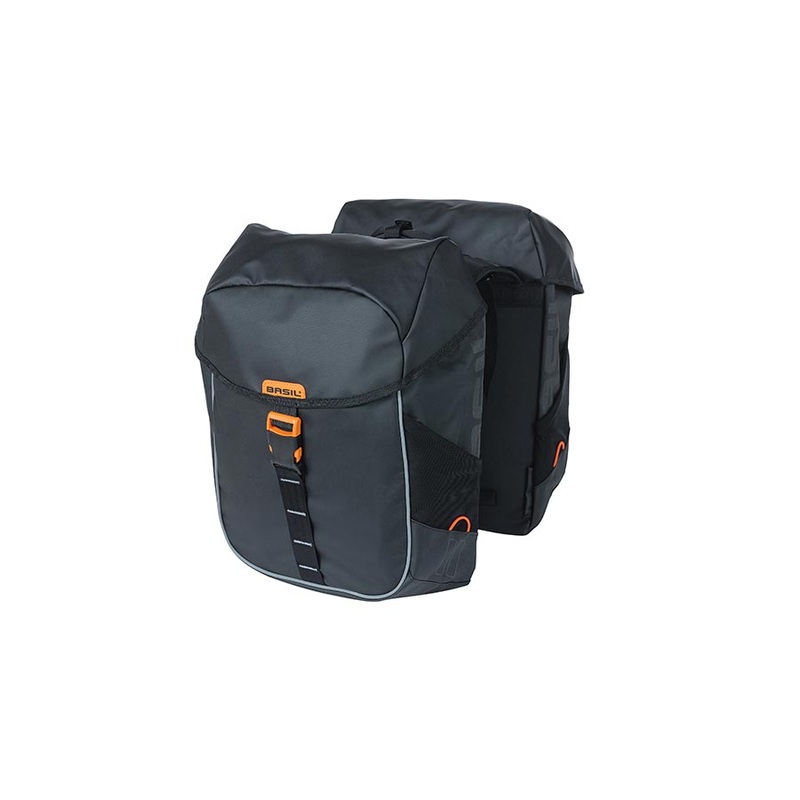 Miles Double bag Pannier 34L Black/Orange