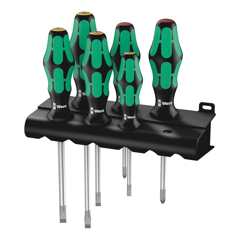 Wera 334/6 Rack Screwdriver Set – Kraftform Plus Lasertip and Rack