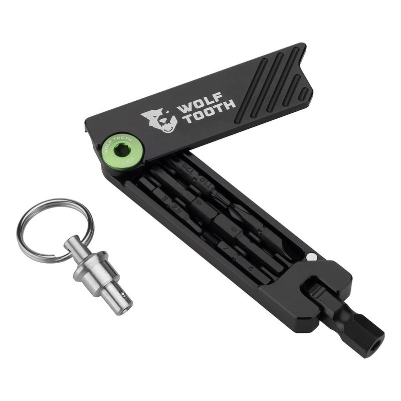 Wolf Tooth Components 6-Bit Hex Wrench Multi-Tool w/ Key Ring Green