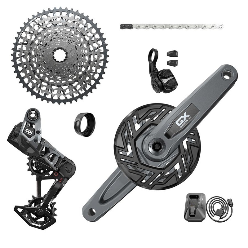 GX Eagle T-Type Ebike AXS Groupset – 160mm ISIS Crank Arms Bosch 36T Ring/Clip-On Guard Derailleur Shifter 10-52t Cassette