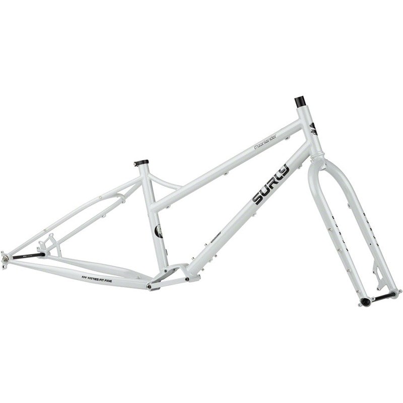Moonlander Fat Tire Bike Frameset – 24 Steel Lunar Dust Gray Large