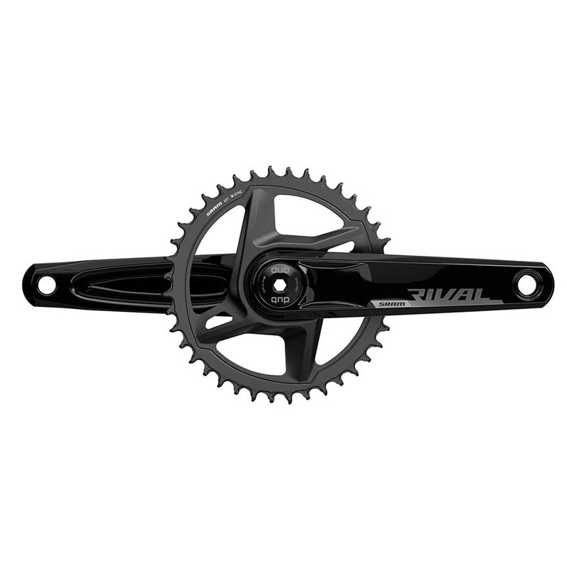 SRAM Rival 1 AXS Wide Crankset – 160mm 12-Speed 46t 8-Bolt Direct Mount DUB Spindle Interface BLK D1