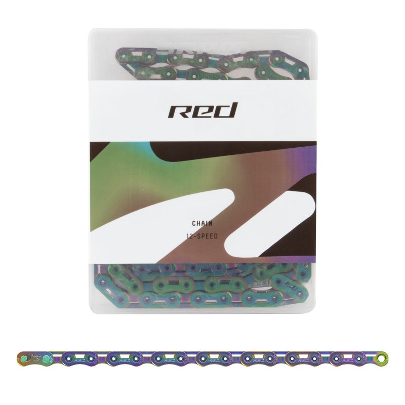 SRAM RED Flattop Chain – 12/13-Speed 126 Links Flattop PowerLock Rainbow E1
