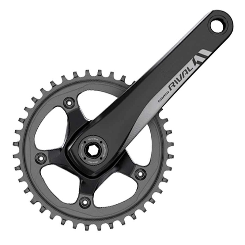 SRAM Rival 1 Crankset – 175mm 10/11-Speed 42t 110 BCD GXP Spindle Interface BLK