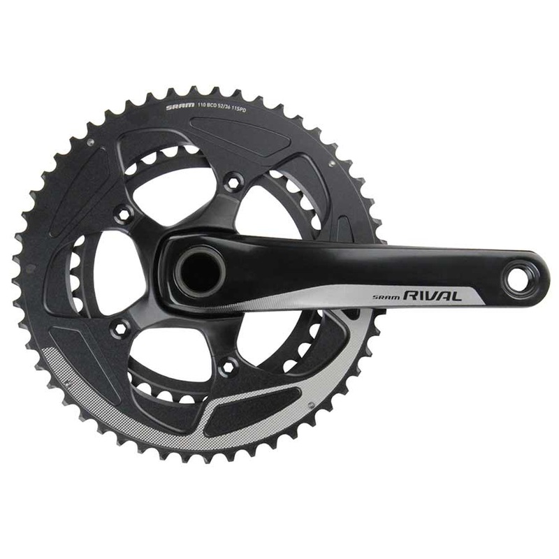 SRAM Rival 22 Crankset – 170mm 11-Speed 52/36t 110 BCD GXP Spindle Interface BLK