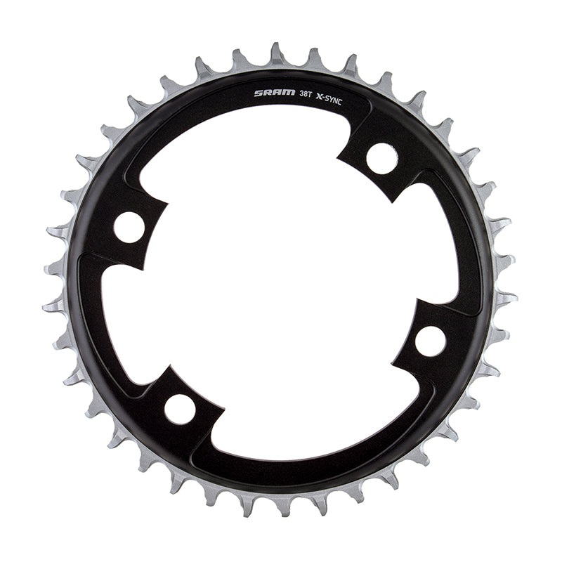 SRAM 38 Tooth 107mm BCD x 4-Bolt 1×12-Speed X-Sync Chainring Blast Black