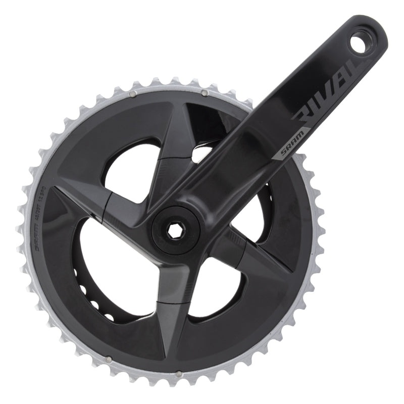 SRAM Rival AXS Crankset – 165mm 12-Speed 48/35t 107 BCD DUB Spindle Interface BLK D1