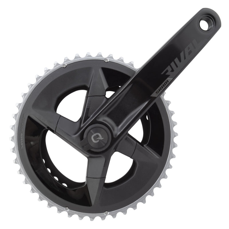 SRAM Rival D1 Quarq 2x Power Meter Crankset Speed: 12 Spindle: 28.99mm BCD: 107 46/33 DUB 172.5mm Black Road Disc