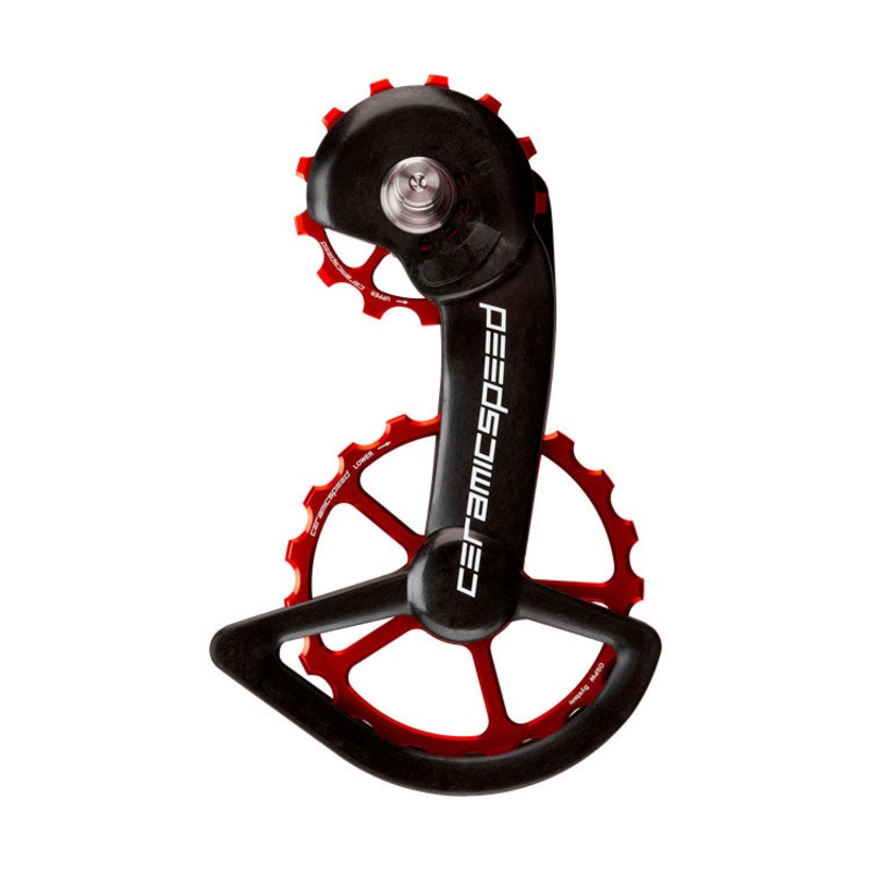 OSPW Pulley Wheel System Shimano 9100/9150 8000 SS/8050 SS – Alloy Pulley Carbon Cage Red