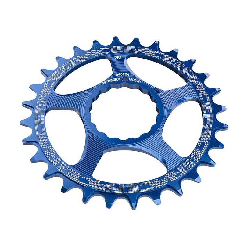 Narrow Wide Chainring: Direct Mount CINCH 34t Blue