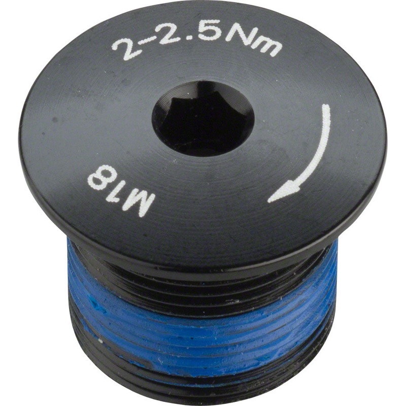 Crank Spindle Fixing Bolt for 2-piece cranks Alloy Black