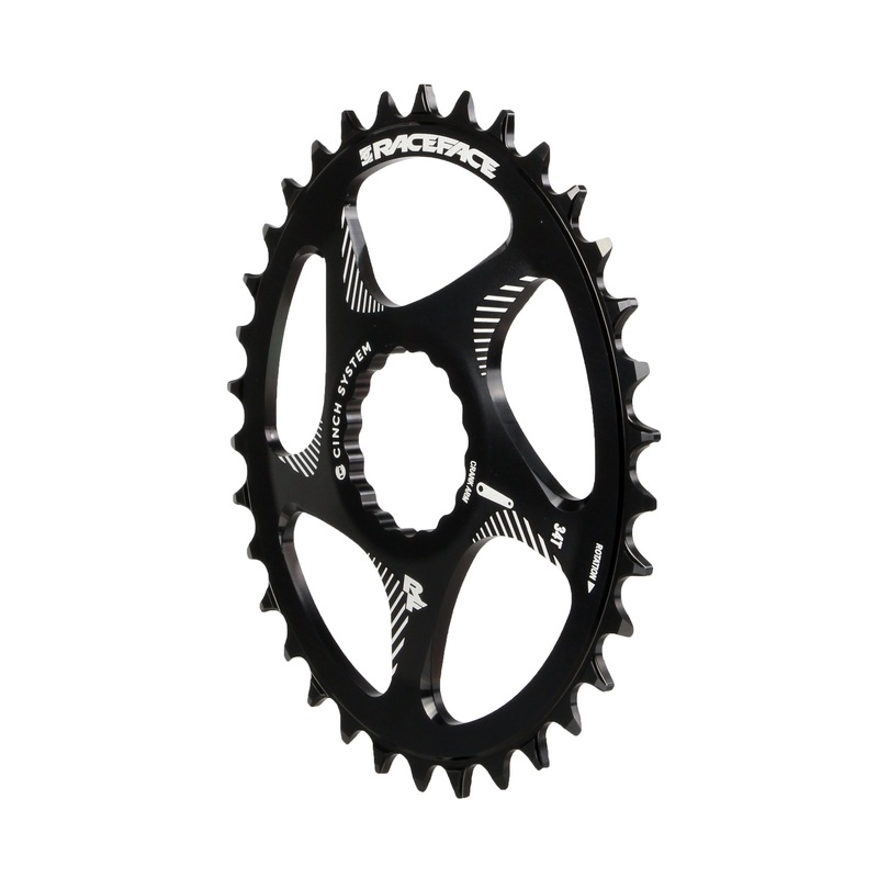 Narrow Wide Oval Chainring: Direct Mount CINCH 34t Black