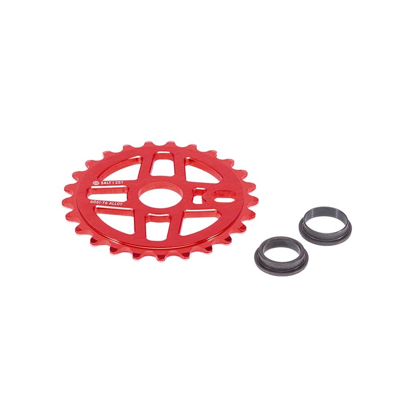 Pro Chainring Teeth: 25 6061-T6 Aluminum Red