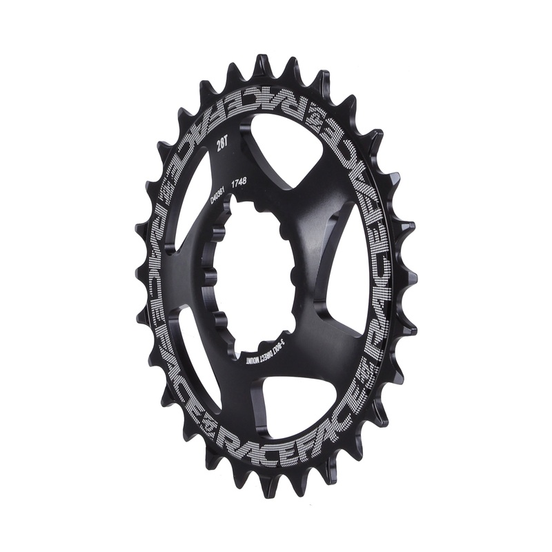 Narrow Wide Chainring: Direct Mount 3-Bolt Compatible 28t Black