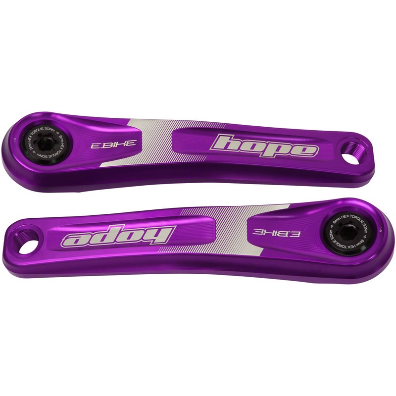 Ebike Crank Arm Set – 165mm ISIS Standard Offset Purple