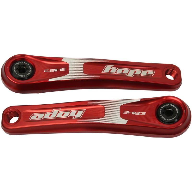 Ebike Crank Arm Set – 165mm ISIS Standard Offset Red