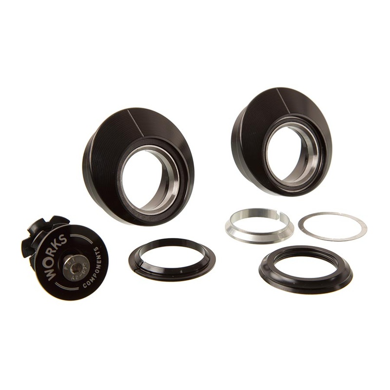 Works Components EC49-EC49 Reach Adjust Headset : EC49/38.1 | EC49/40 External Threadless Complete Black