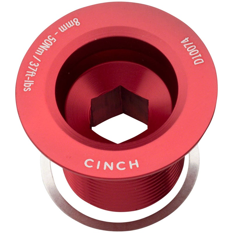 CINCH Crank Bolt with Washer – NDS M18 Gloss Red