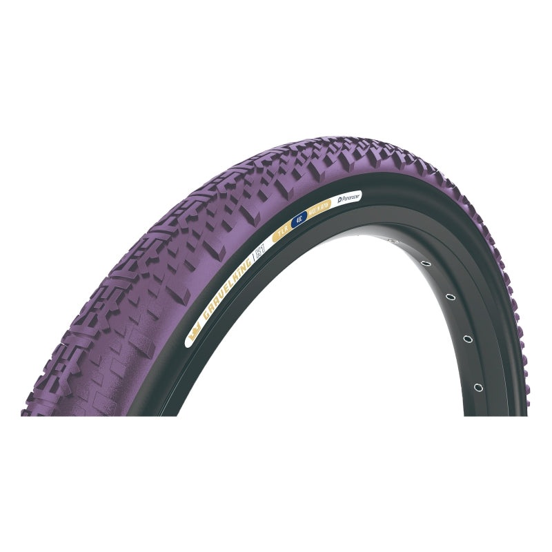 Panaracer GravelKing X1 Tire – 700 x 45 Tubeless Folding Purple/Black
