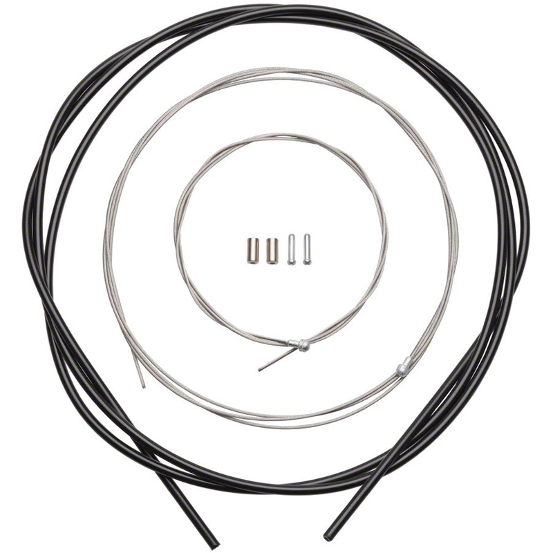 Road Stainless Brake Cable and Housing Set Black