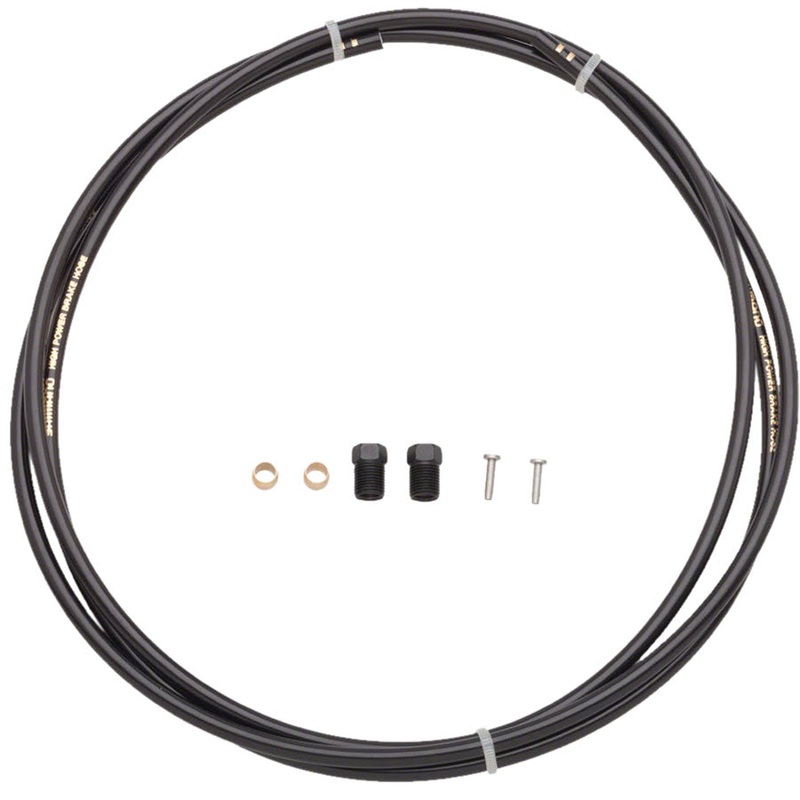 SM-BH90-SS High Pressure Disc Brake Hose Kit – Straight Caliper Caliper Connector 1700mm BLK