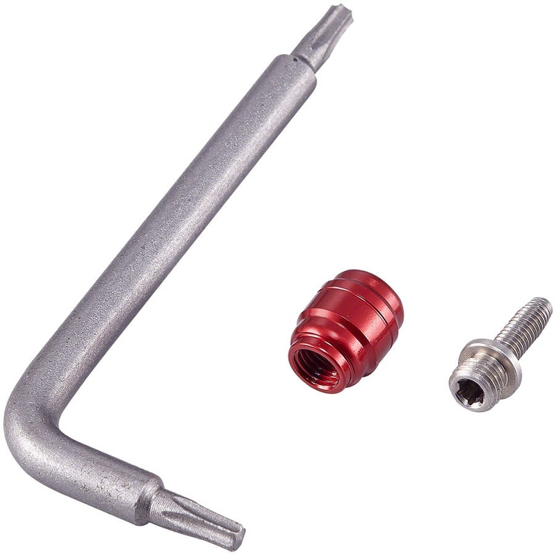 Bulk Hydraulic Brake Hose Fitting Kit 50 Threaded Hose Barbs 50 Red Compression Fittings 1 T8 Torx Wrench