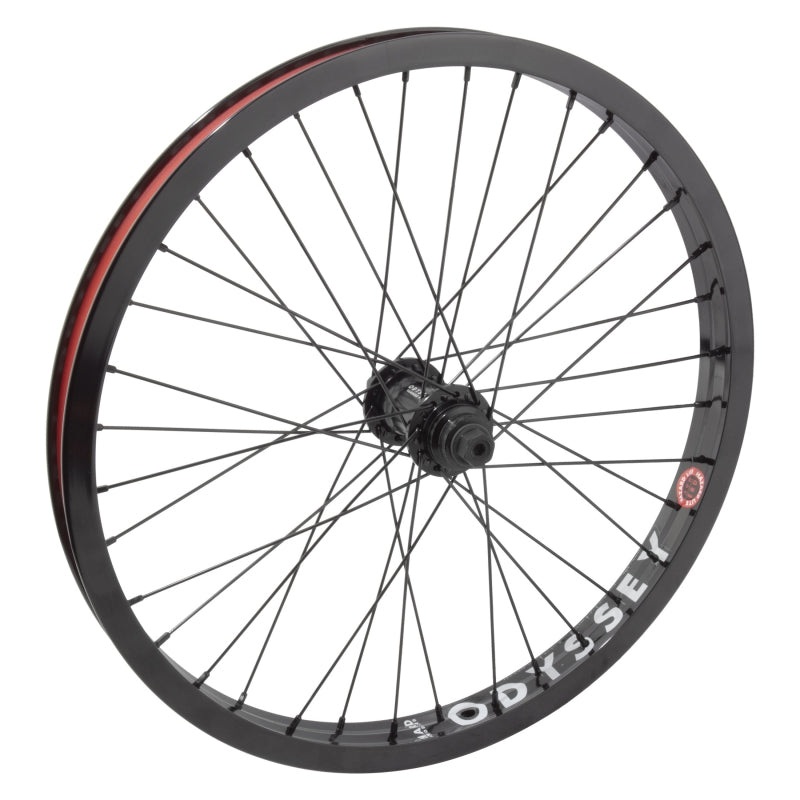Odyssey Hazard Lite Front Wheel – 20 3/8 x 100mm Rim Brake Hard BLK Clincher