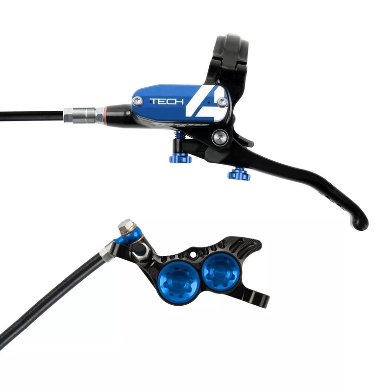 Tech 4 V4 Disc Brake and Lever Set – Rear Hydraulic Post Mount Blue