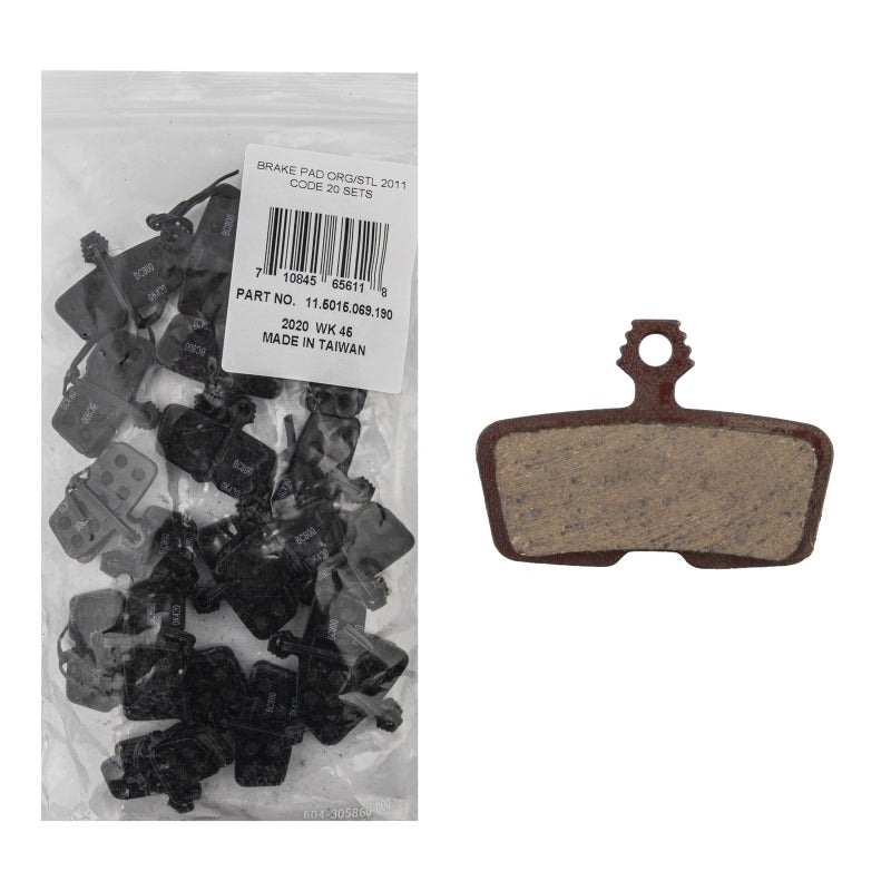 Disc Brake Pads – Organic Compound Steel Backed Quiet For Code/Code R/Code RSC/Guide RE Bulk Box of 20