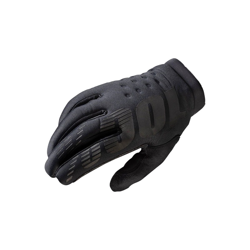 100% Brisker Gloves – Black Full Finger Men’s Medium