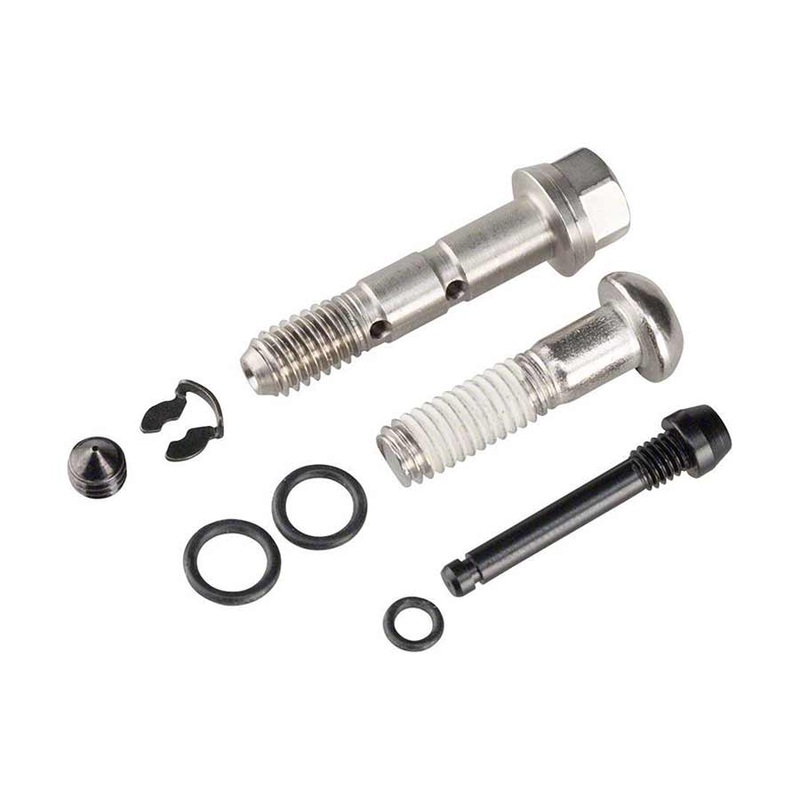 Guide Stainless Steel Caliper Hardware Kit – Includes Body Bolt Banjo Bolt Bleed Screw Pad Pin