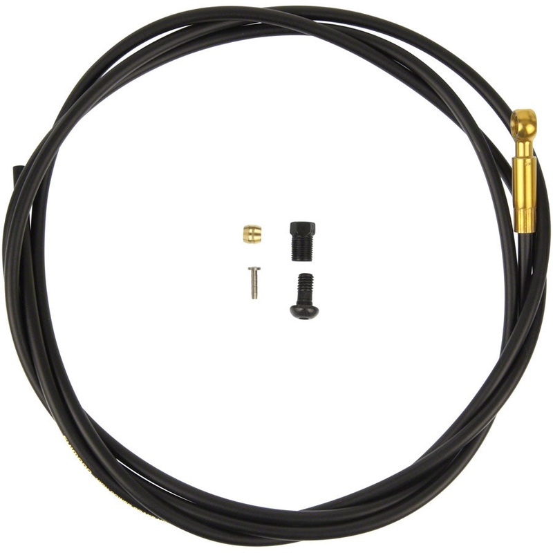 SM-BH90-SBLS High Pressure Disc Brake Hose Kit – Long Gold Banjo Caliper Connector 2000mm BLK