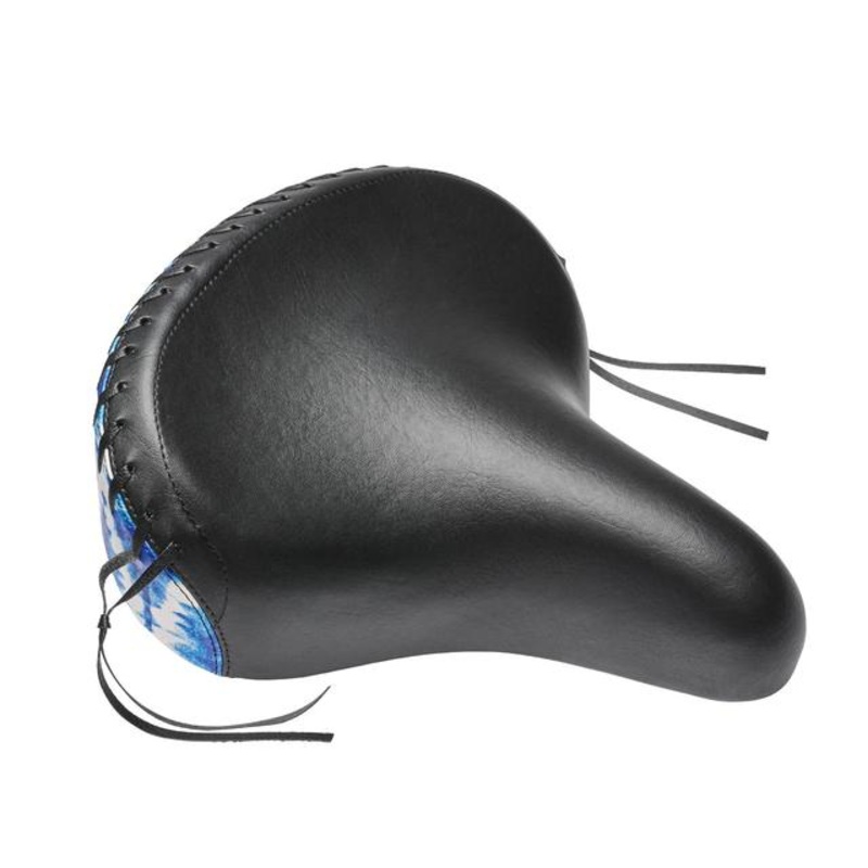Shibori Elastomer Saddle|Black/Dark Blue|265mm x 255mm