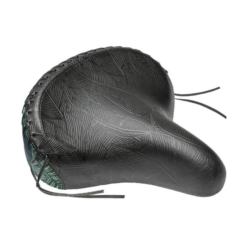 Bali Elastomer Saddle|Black/Dark Green|265mm x 255mm