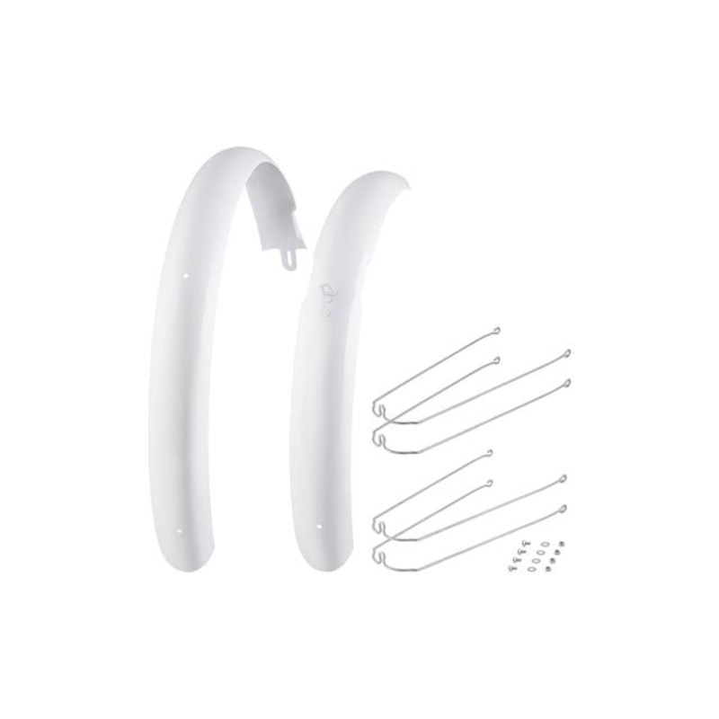 Cruiser Lux Fender Set|Electra White|26″, Front and Rear|24″, Front and Rear